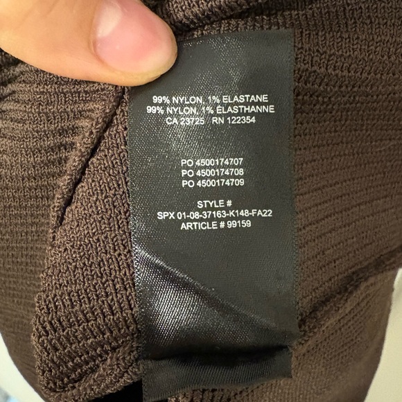 Babaton Sculpt Brown Ribbed Mini Dress - Picture 5 of 6